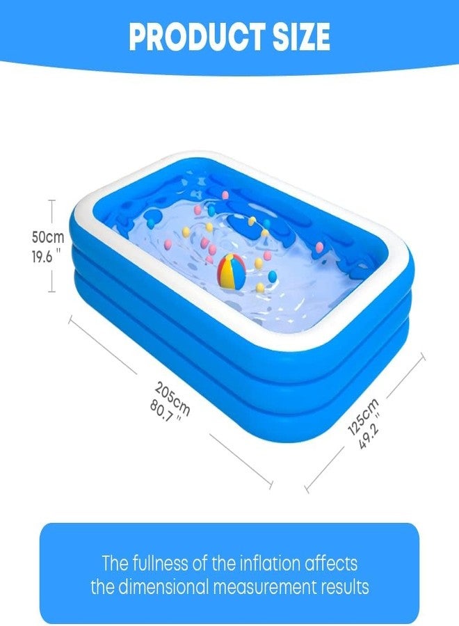 BROCCOLIN Inflatable Swimming Pool for Kids and Adults, Family-Sized Rectangular Pool, Durable PVC Outdoor for Backyard, Easy to Set Up, Summer Water Fun Pool for Children and Toddlers - Image 4
